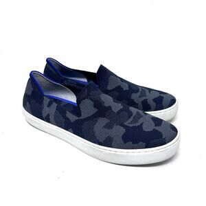 Rothy's Sneakers 9.5 Women's Gray Camo Print Slip On Casual Comfort Loafer